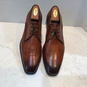 Magnanni Rich Brown Leather Oxfords